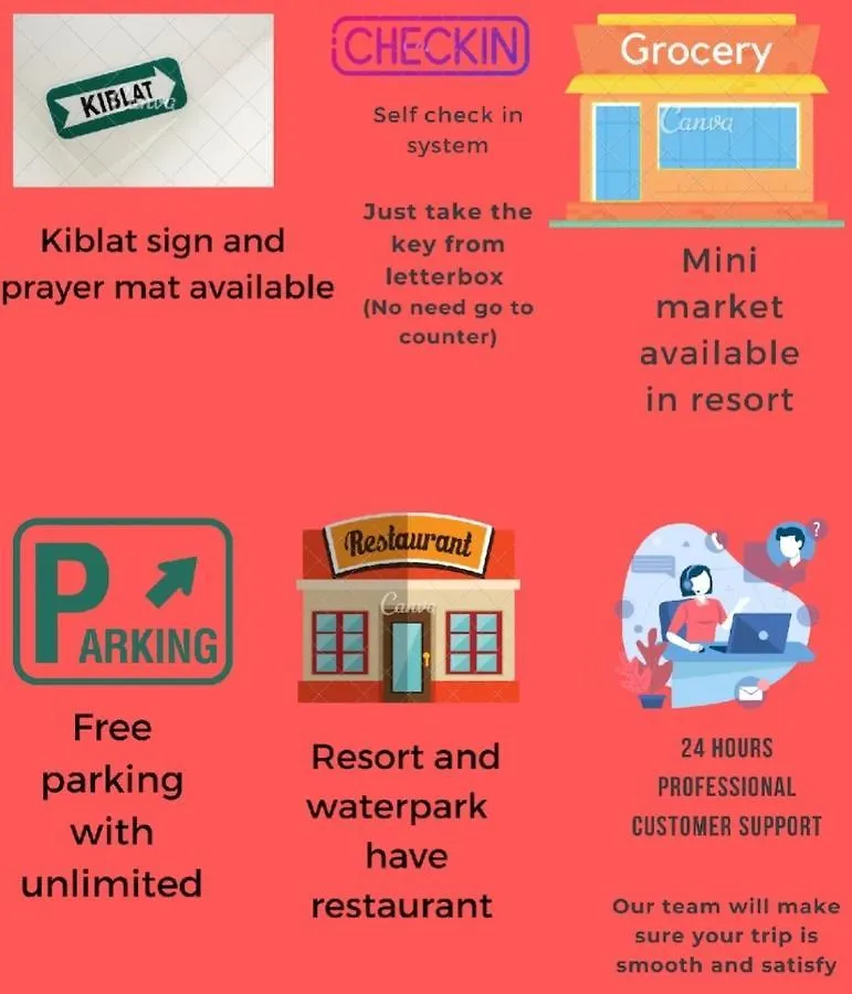 Family Stay 2 Bilik Waterpark Apartment Resort Melaka Free 4 Tiket Malaysia